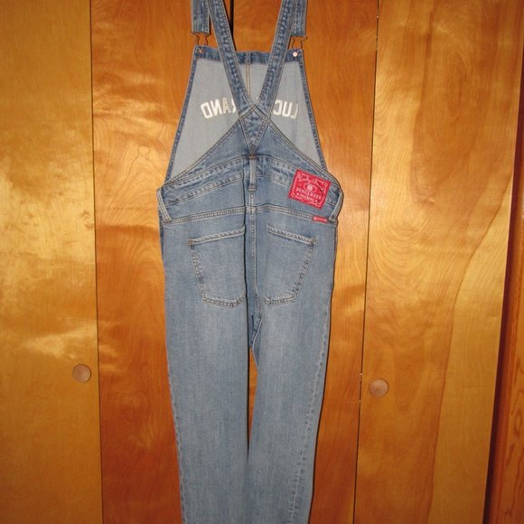 Lucky Brand Totally Lucky Boyfriend Relaxed Fit Overalls - Picture 2 of 4